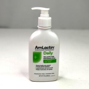 NEW AmLactin Daily 12% lactic acid moisturizing lotion fragrance free exfoliant